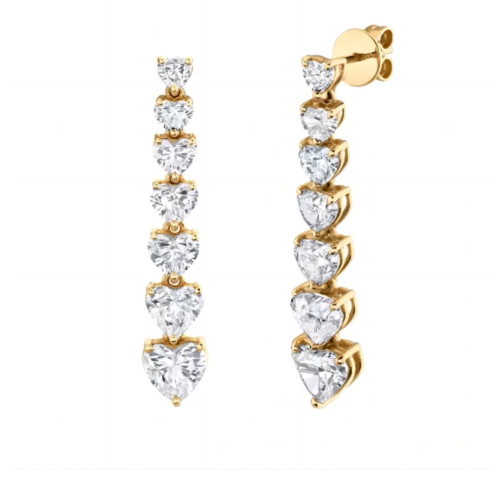 Untamed Petals Heart Drop Earrings